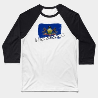 Pennsylvania flag Baseball T-Shirt